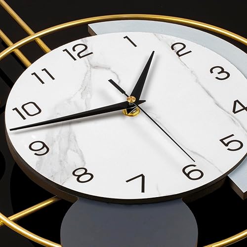 Miniatura 14 de Relojes de pared grandes para decoración de sala de estar, reloj de pared grande y moderno, funciona con pilas, silencioso, sin tictac