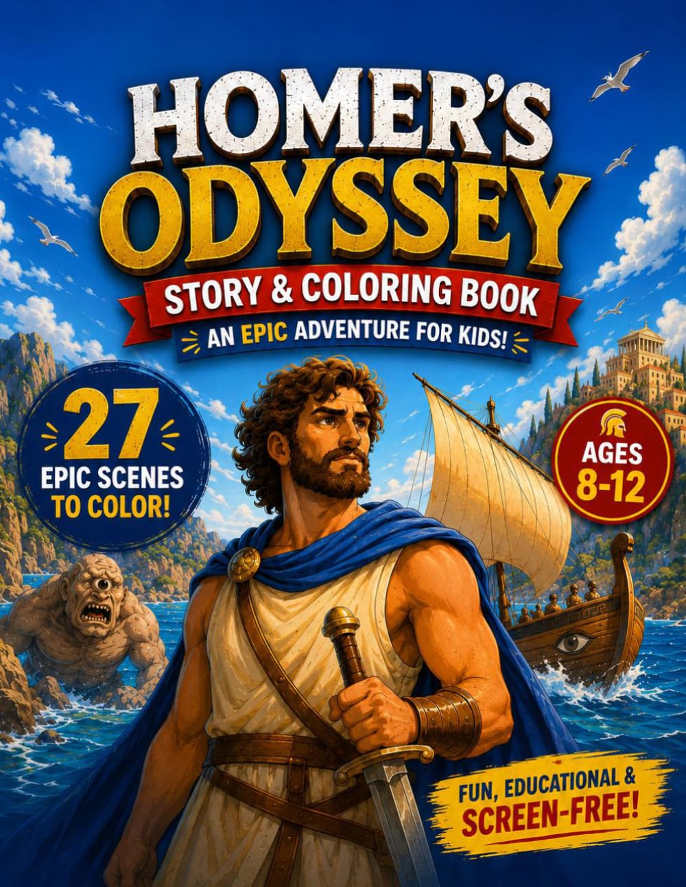 HOMER'S ODYSSEY: Story and Coloring Book