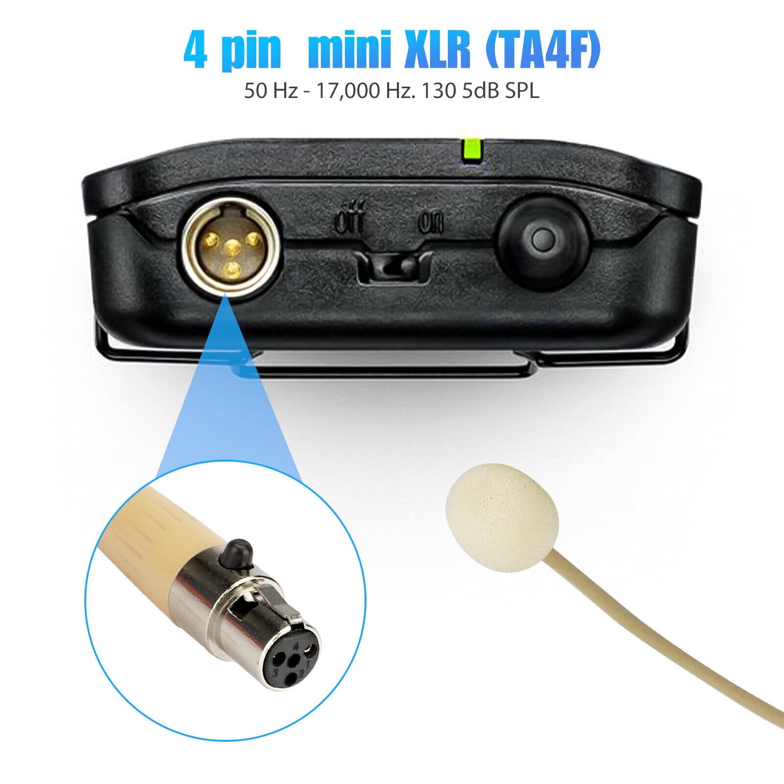 Amazon.co.jp: ダブルイヤーフックヘッドセットマイク XLR 4ピン