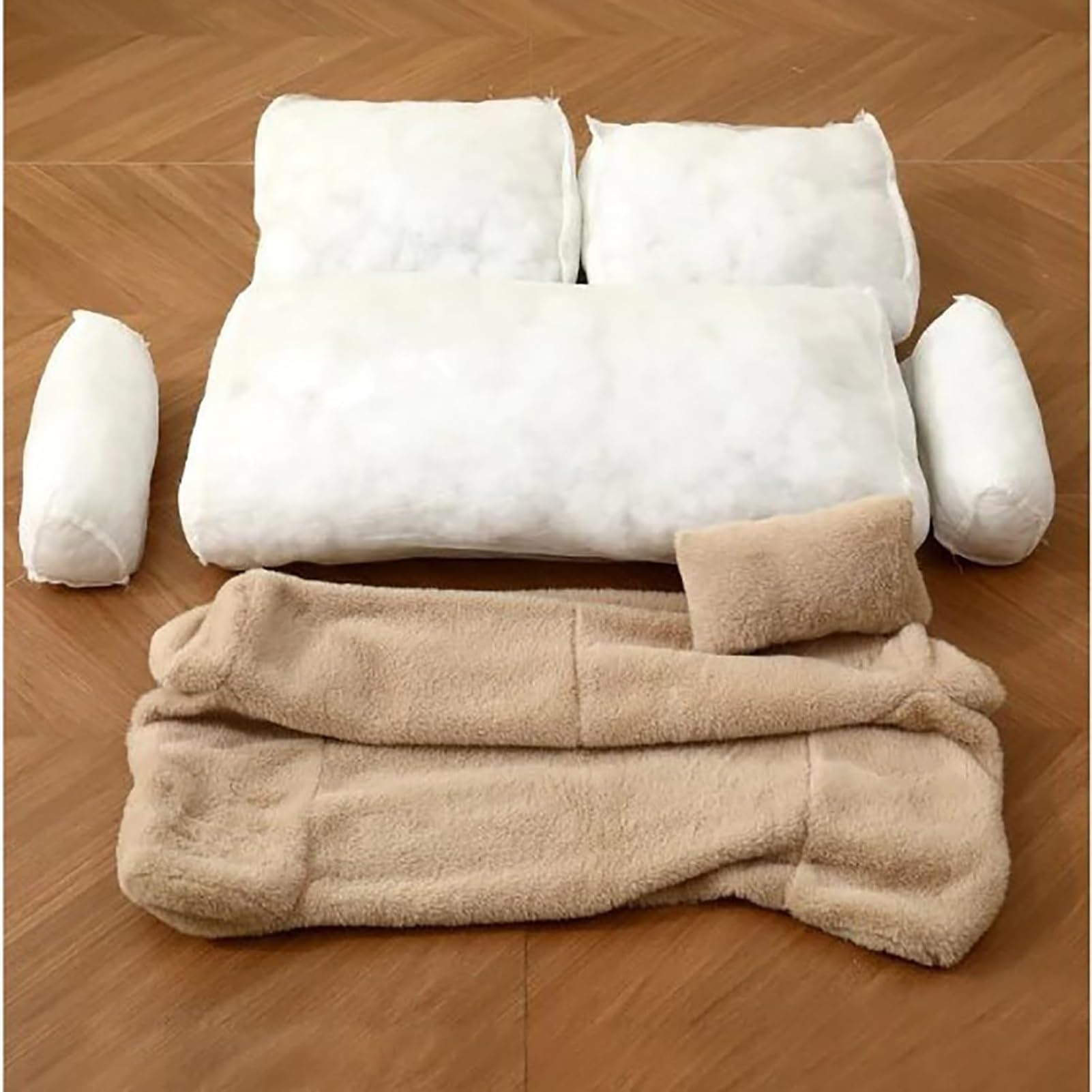 TOWERS Canapé apaisant pour Animaux de Compagnie, lit apaisant pour Chien, canapé en Peluche Moelleuse pour Animaux de Compagnie, canapé Amovible et Lavable en Coton PP pour Chats d'intérieur (Color