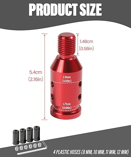 Miniatura 2 de Adaptador universal de perilla de palanca de cambios, adaptador de palanca de cambios automático de aleación de aluminio, adaptador de perilla de