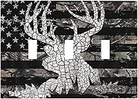 Vista 97 de Funky Retro Vintage 70s 60s Boho Hippie Hongo Botánico Floral 2 Gang Interruptor de luz de palanca doble Placa de pared Cubierta de toma