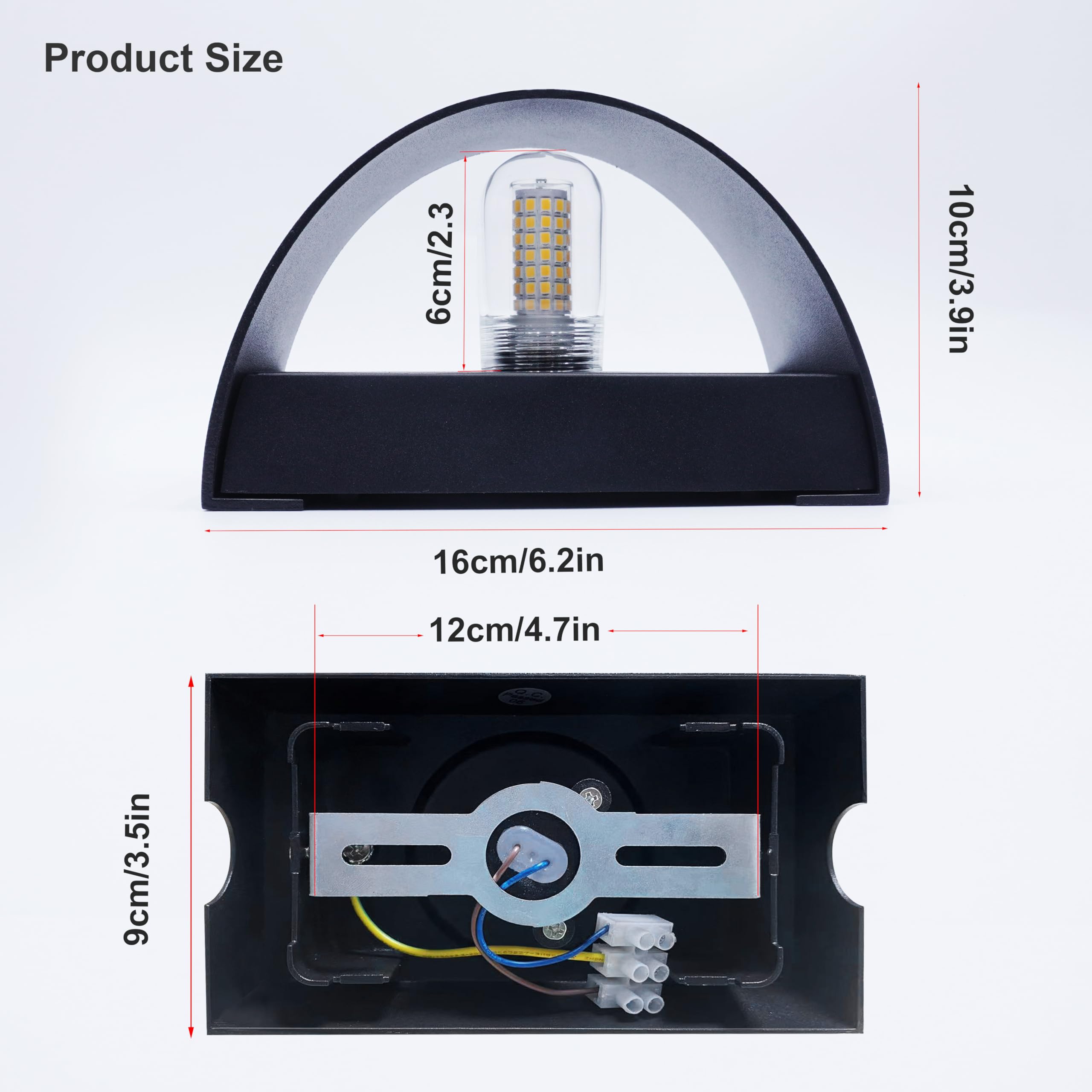 E17 - Applique e Lampade da Parete a LED - Illuminazione Interna Moderna - - APPLIQUE LED PER INTERNO DOPPIA LUCE DA PARETE A MURO LAMPADA 8W MODERNO SU GIU