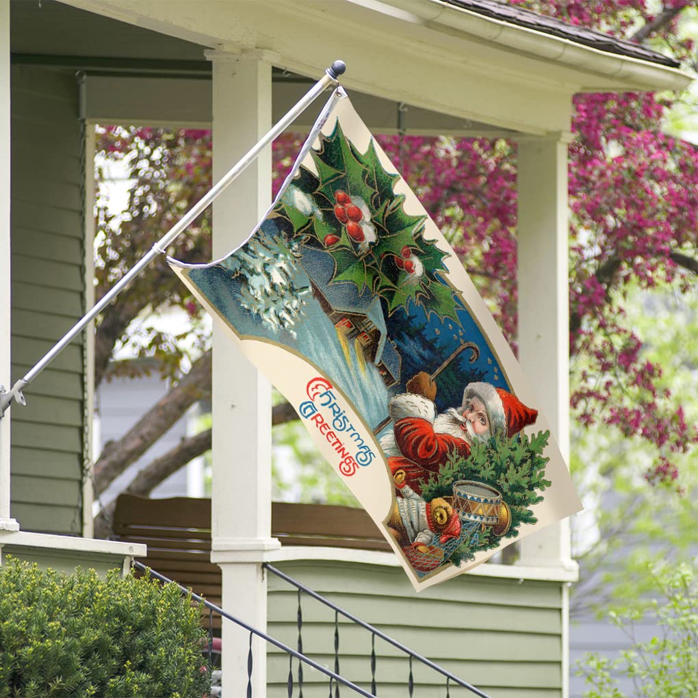 Tititex Merry Christmas Gartenflagge 90x150 Cm – Doppelseitig, 3-lagig, Wetterfest Mit Messingösen