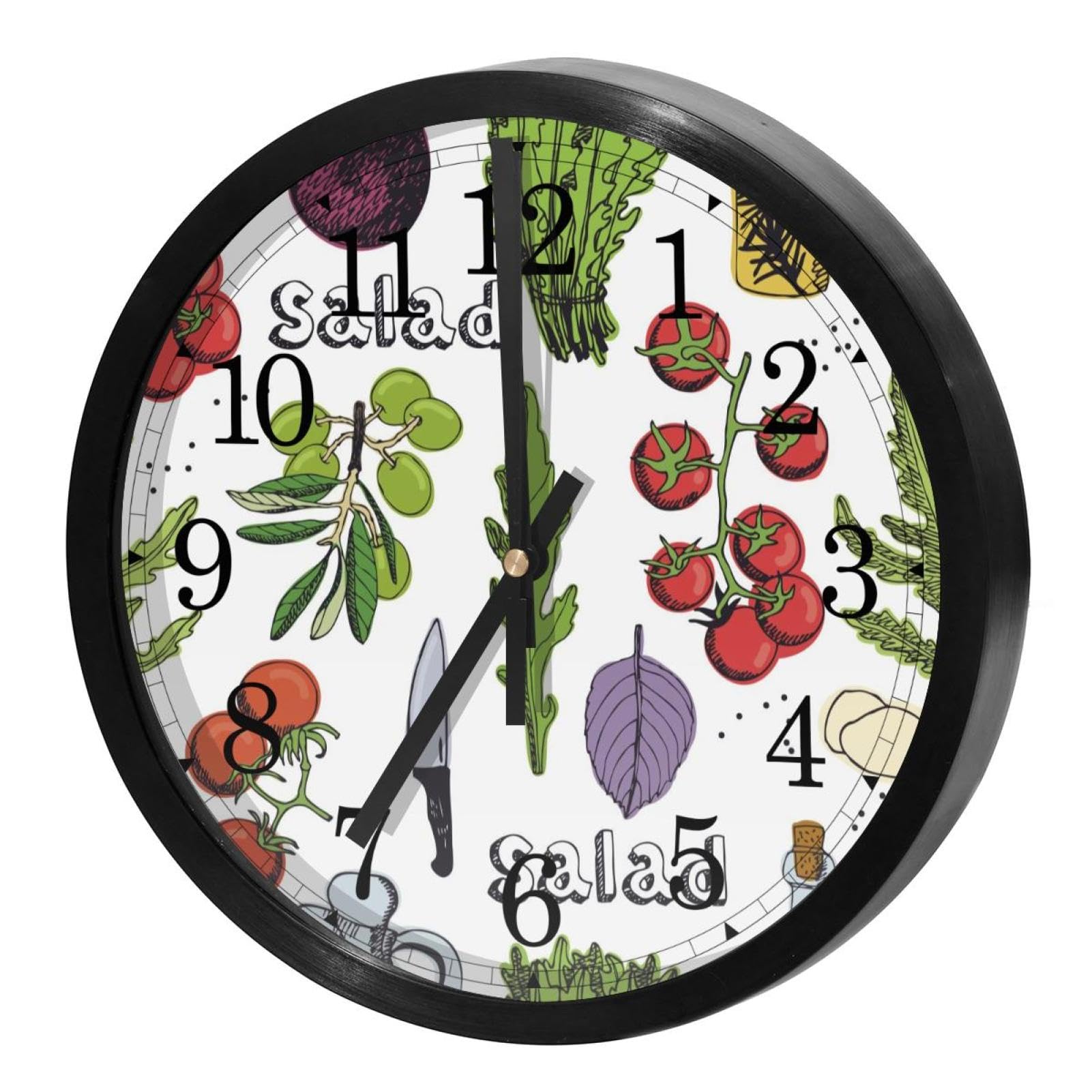 Horloge murale à quartz sans tic-tac ronde et silencieuse pour école et maison