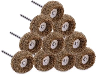 1 inch Abrasive Wheel Buffing Polishing Wheel Set with 1/8inch Shank for Rotary Tool 80 Grit (25mm) 40Pcs