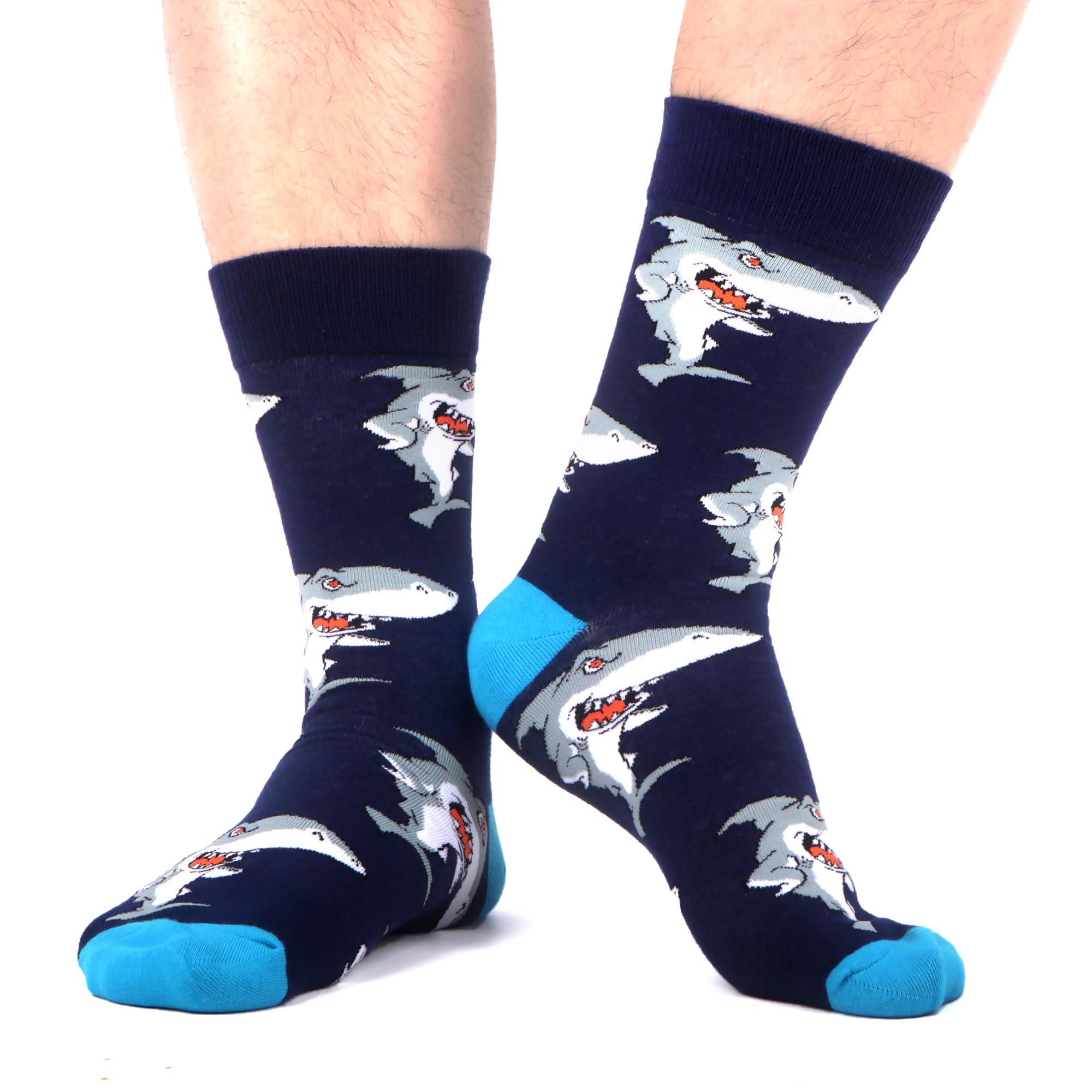 WeciBor Męska sukienka fajna kolorowa fantazyjna nowość zabawna codzienna czesana bawełna Crew Socks Pack