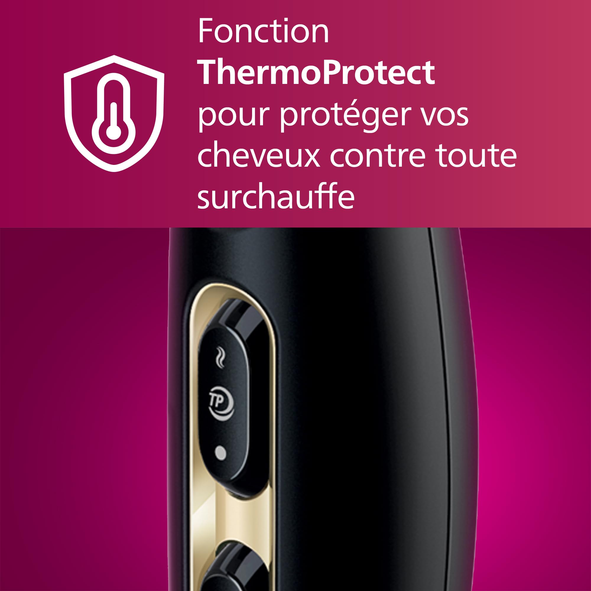 Philips Hair Dryer Prestige Pro, sèche-cheveux pour un séchage et une stylisation professionnels, avec 2 concentrateurs, 2300 W, modèle HPS920/00