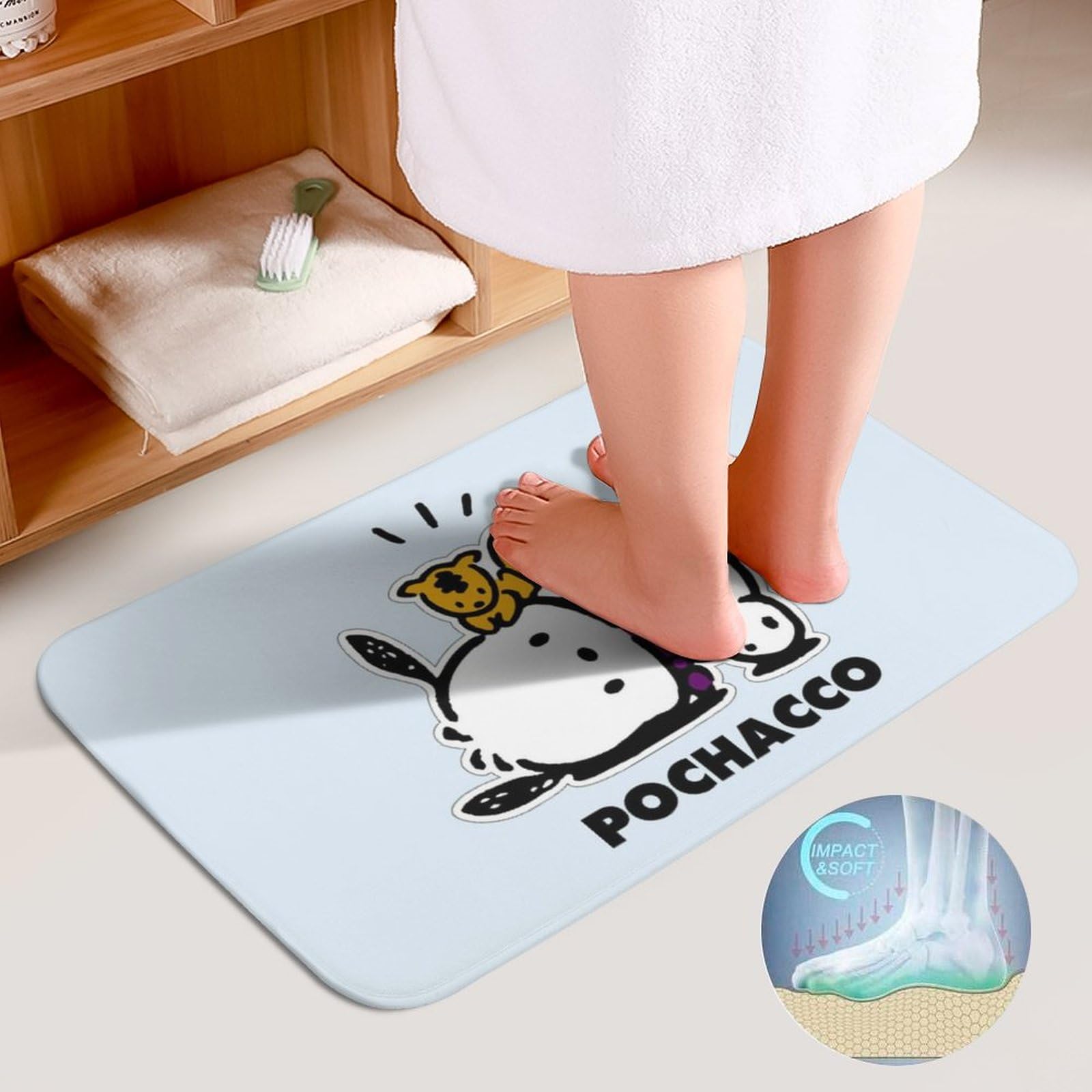 バスマット　セット Amazon｜ポチャッコ バスマット トイレマット セット 3点 速乾 洗える