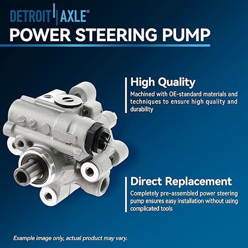 Miniatura 4 de Detroit Axle - Bomba de dirección asistida para Volkswagen Jetta Beetle Golf Nuevo Gol Sedan Lupo Polo con kit de sellos, reemplazo de la bomba de