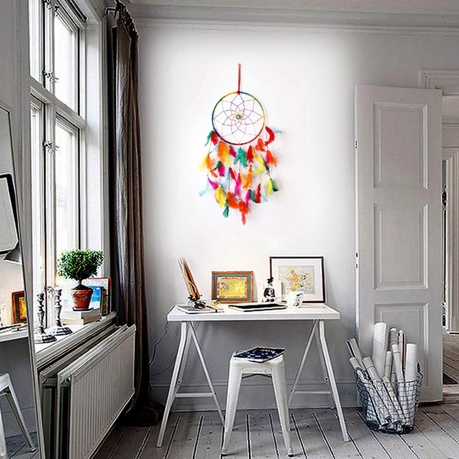 Dream Catcher Wall Hanging & Home Decor Car Hanging Decorative Height 49CM,Multicolour (Pack of 1) by Indian Collectible