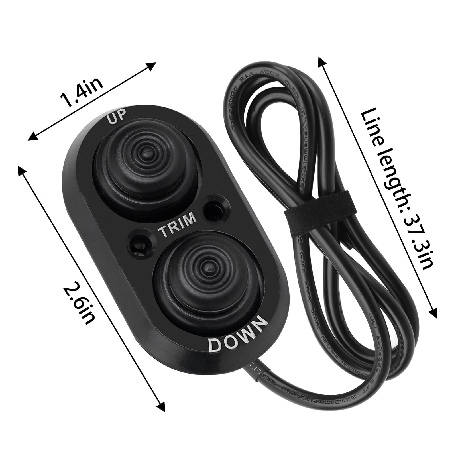 Trim Switch for Boat, Boat Tilt Trim Switch Black Push Button, for Fishing Boats Yachts Ships