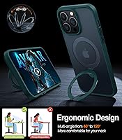 Vista 3 de TORRAS UPRO Ostand Magnetic for iPhone 13 Pro Max Case [Compatible with Magsafe] with Stand, [Military Grade Drop Protection] Shockproof Translucent