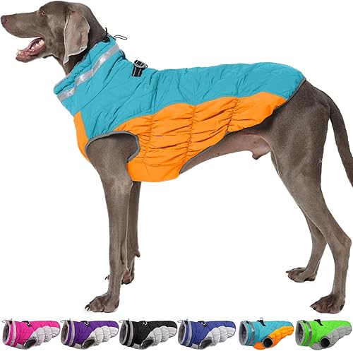 Miniatura 64 de Chaqueta de invierno para perro, acogedora y reflectante, impermeable, resistente al viento, cálida prenda para mascotas, cómoda ropa de forro polar