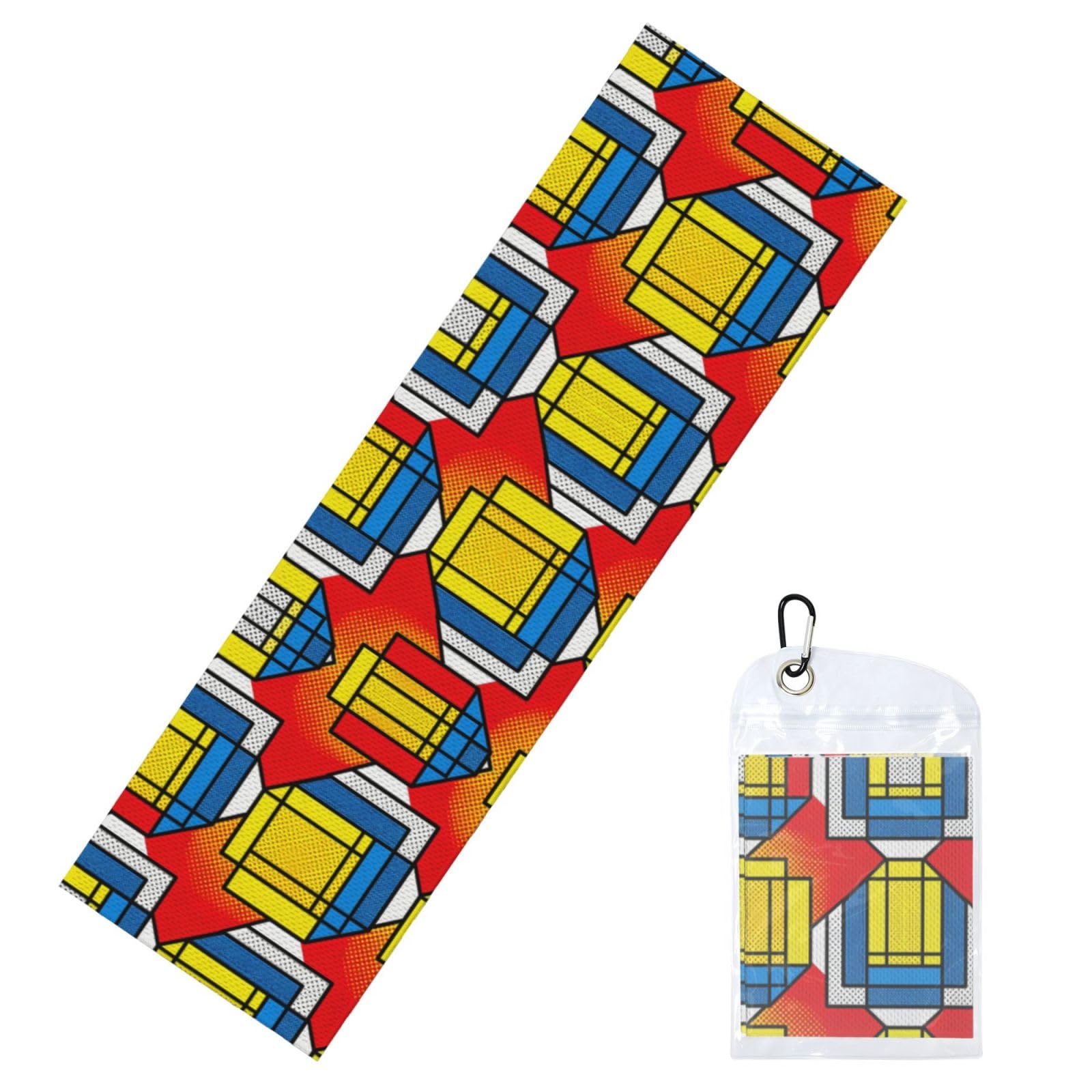 DUYIOKH Pop Art Geometric Print Print Cooling Towel, Portable Towel for Gym Workout Golf Beach World Cup Sports Hot Weather