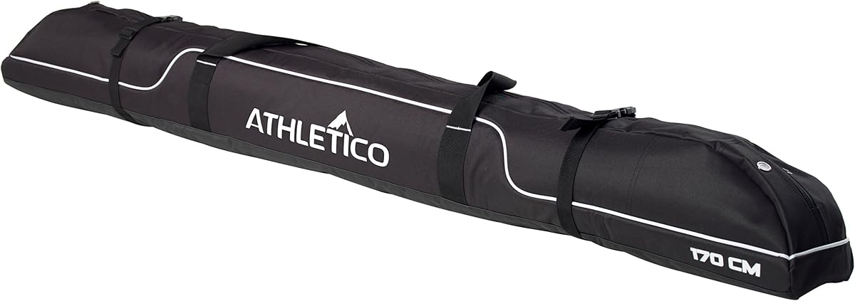 Bolsa porta esquís acolchada Athletico Diamond Trail - Bolsa de viaje de esquí individual para transportar esquís