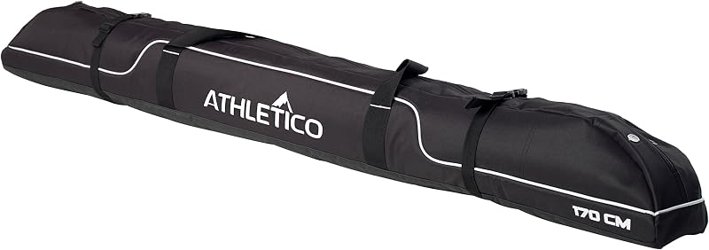Bolsa porta esquís acolchada Athletico Diamond Trail - Bolsa de viaje de esquí individual para transportar esquís