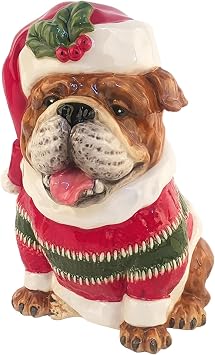 Blue Sky Clayworks 21118 English Bull Dog Cookie Jar