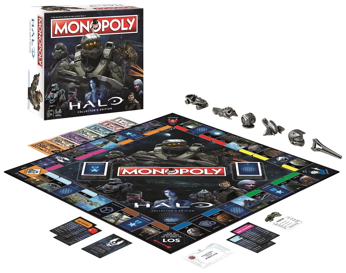 Monopoly Halo - der Ego-Shooter trifft auf das bekannte und beliebte Brettspiel! Gesellschaftsspiel, Familienspiel, Strategiespiel