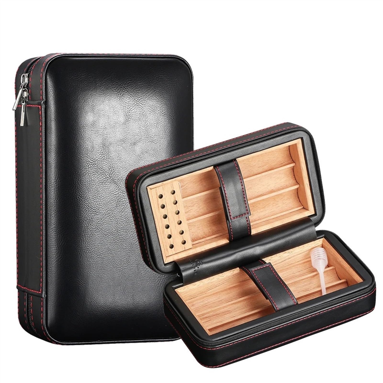 Boîte à cigares Galiner en bois de cèdre et cuir de prestige