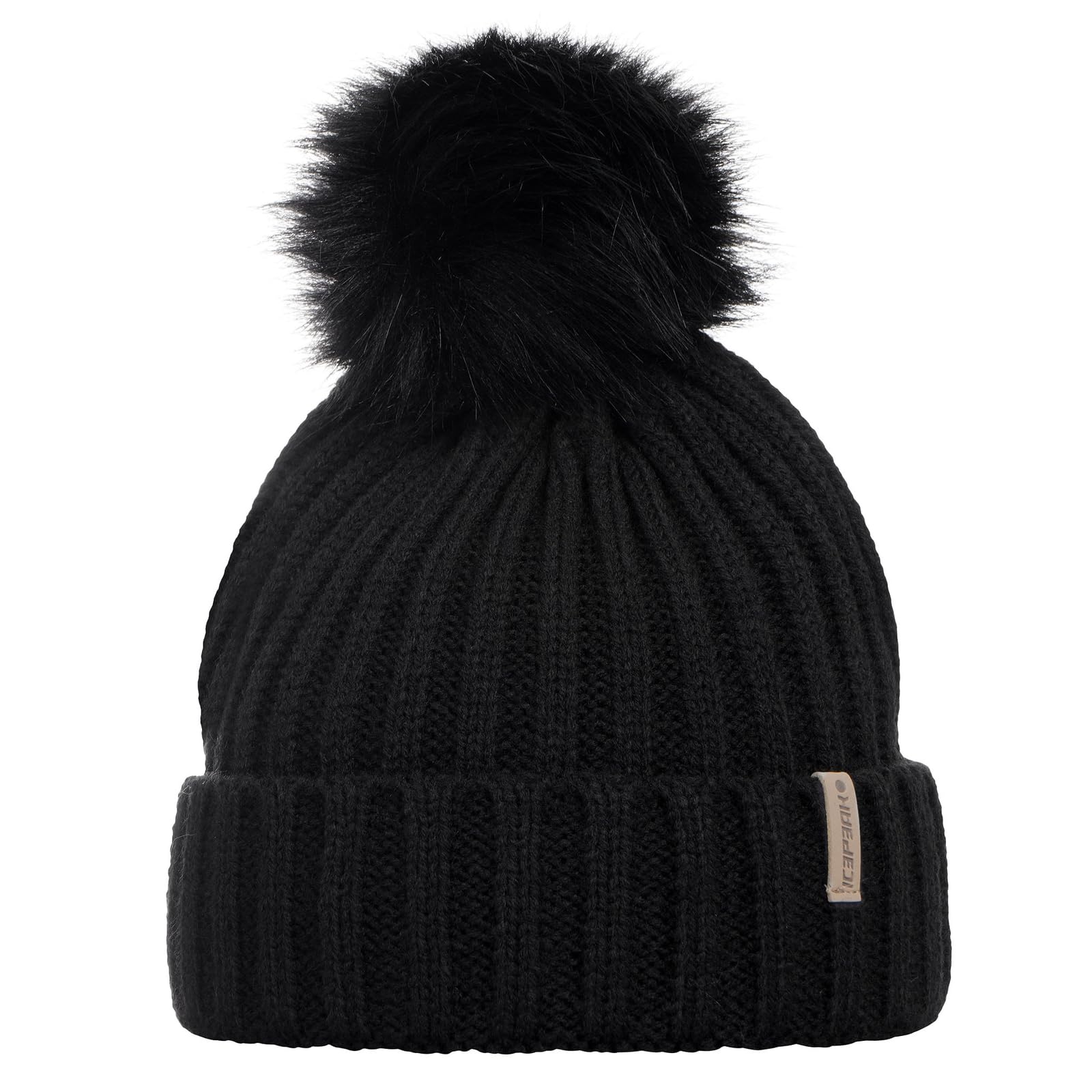 Icepeak Herren Damen Unisex Mütze Strickmütze Bommelmütze Hazen