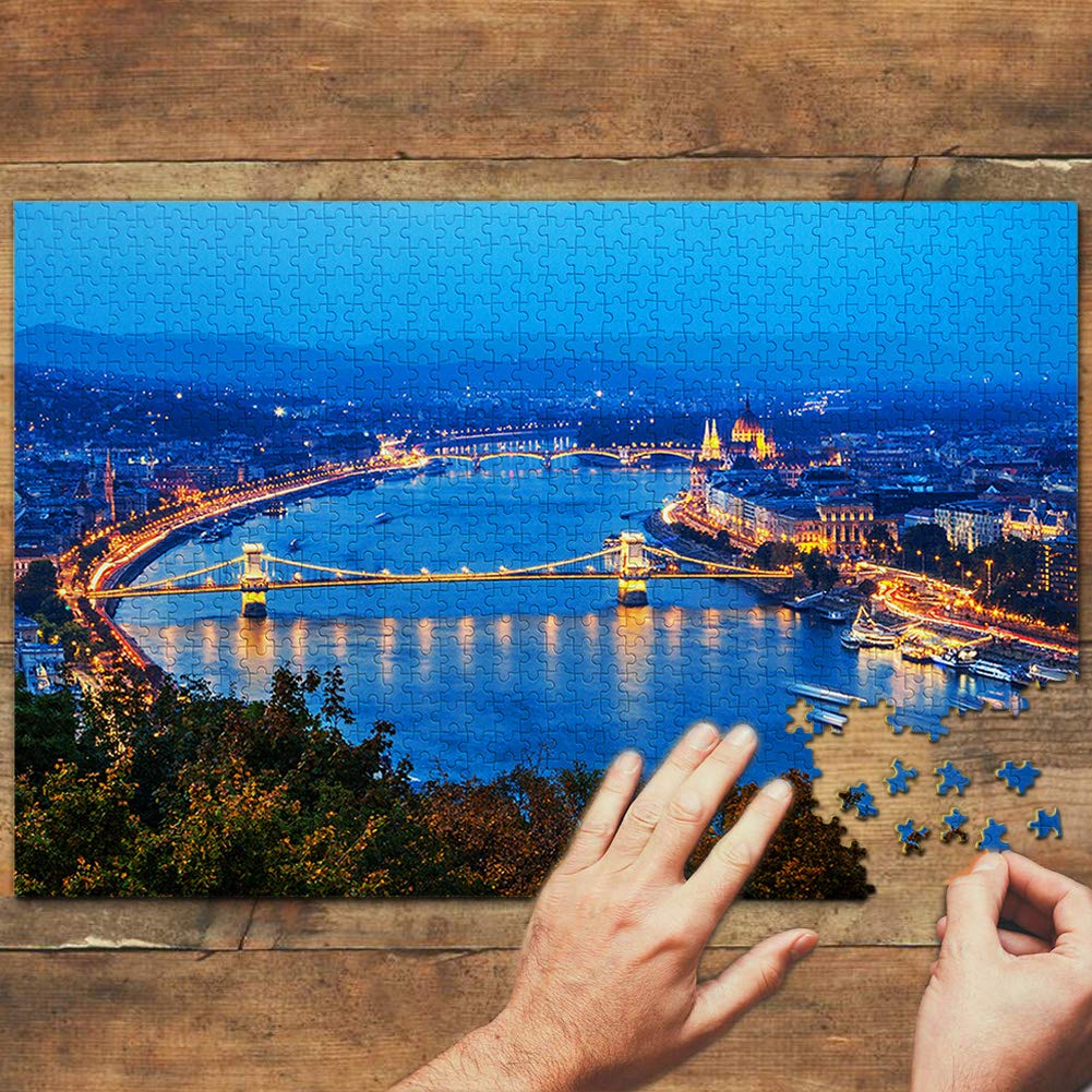 Ungarn Puzzle 1000 Teile – Kettenbrücke Budapest Als Holzpuzzle, 75x50 Cm, Perfekt Für Rätselfans