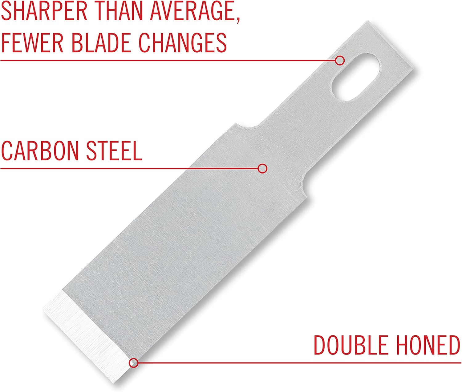 Excel Blades #18 Wood Chisel Blades, 1/2" High-Carbon Steel – 100-Pack for Craft & Hobby Knives – Fits K2 K5 K6 Handles – Precision Carving, Shaving & Shaping on Wood, Plastic, Foam – Made in USA