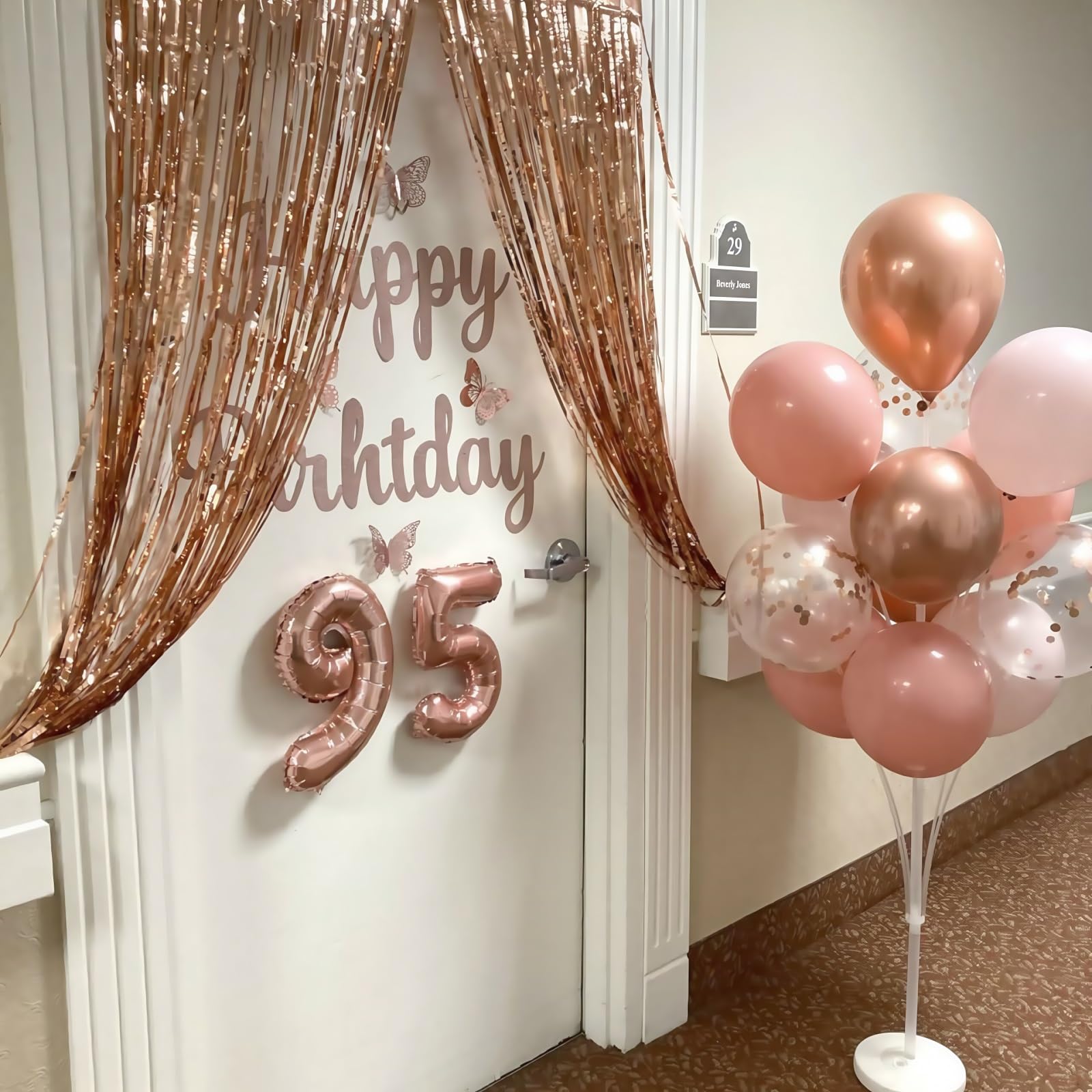 Luftballons Rosa Roségold, 60 Stück 12 Zoll Retro Pink Dusty Rosa Altrosa Weiß Sand Ballon mit Metallic Roségold Konfetti Latex Boho Ballon für Mädchen Geburtstag Party Bridal Babyparty Hochzeits Deko