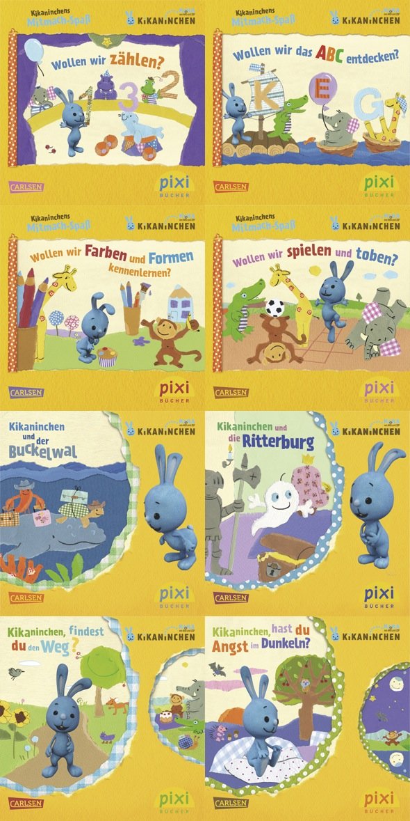 Pixi-Serie Nr. 209: KiKANiNCHEN: Wollen wir zählen?; Wollen wir das ABC entdecken?; Wollen wir Farben und Formen kennenlernen?; Wollen wir spielen und ... Kikaninchen hast du Angst im D... (Pixi-Box)