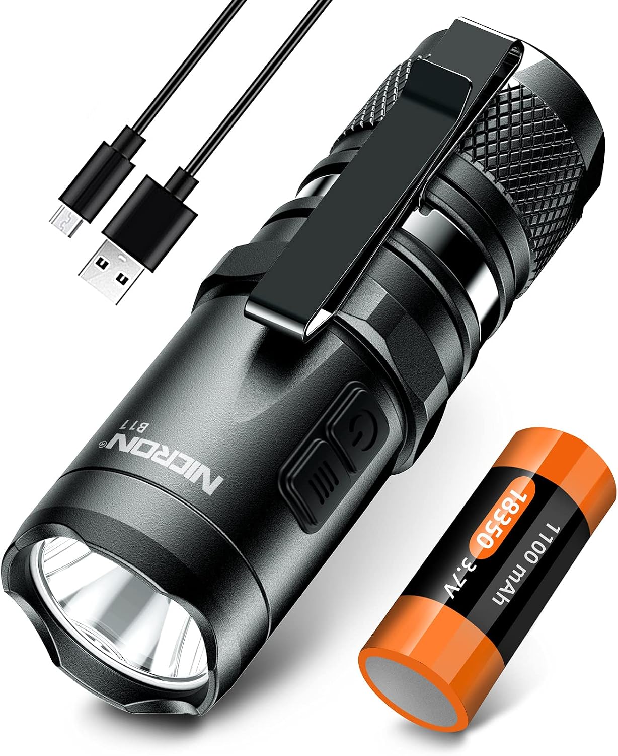 Buy EDC Flashlight,Dual Clip Cap Light 