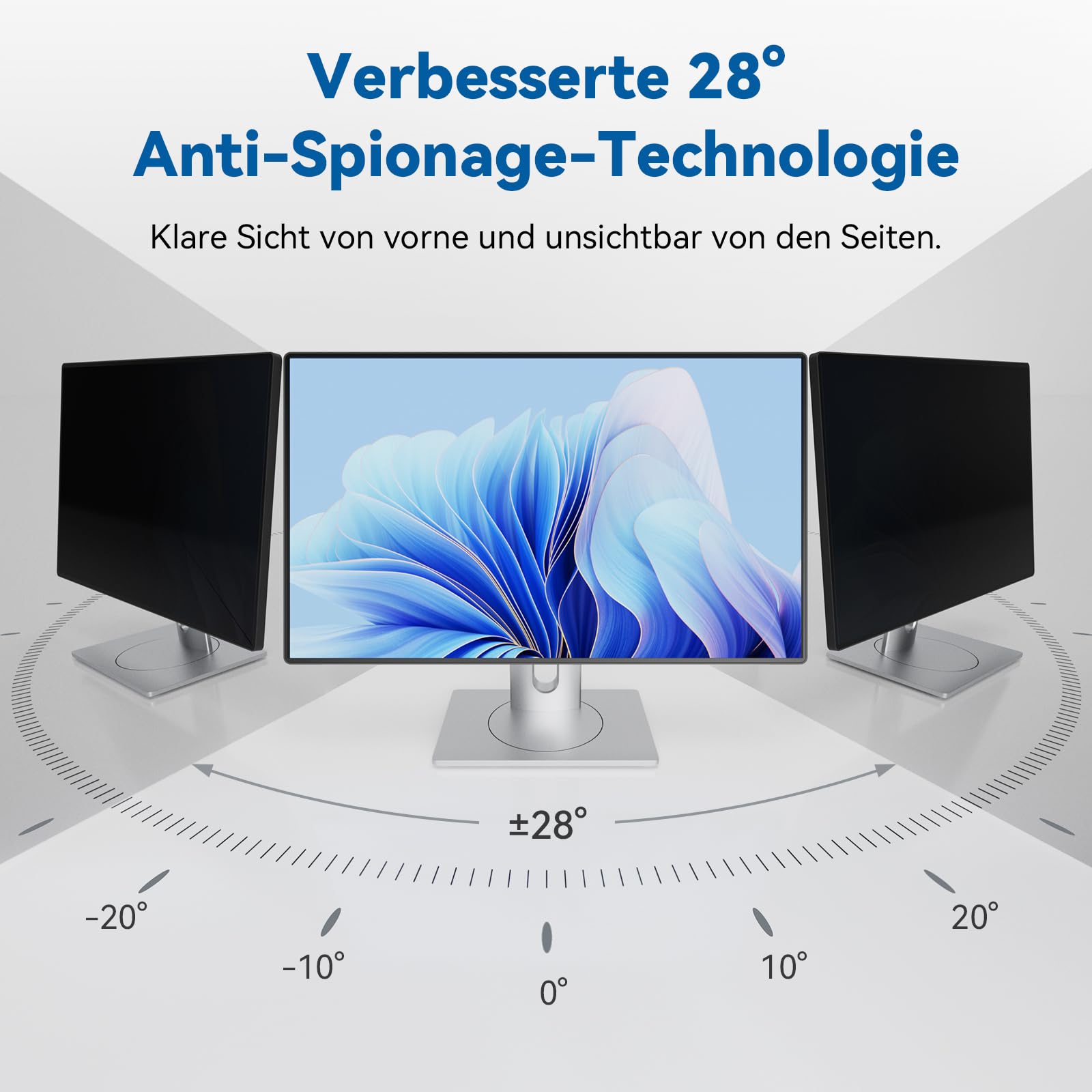 IPROKKO 2 pellicole protettive per la privacy per computer da 24 pollici, per monitor 16:9, rimovibili, anti luce blu, antiriflesso, per schermo da 24 pollici, Hp Dell Acer Lenovo