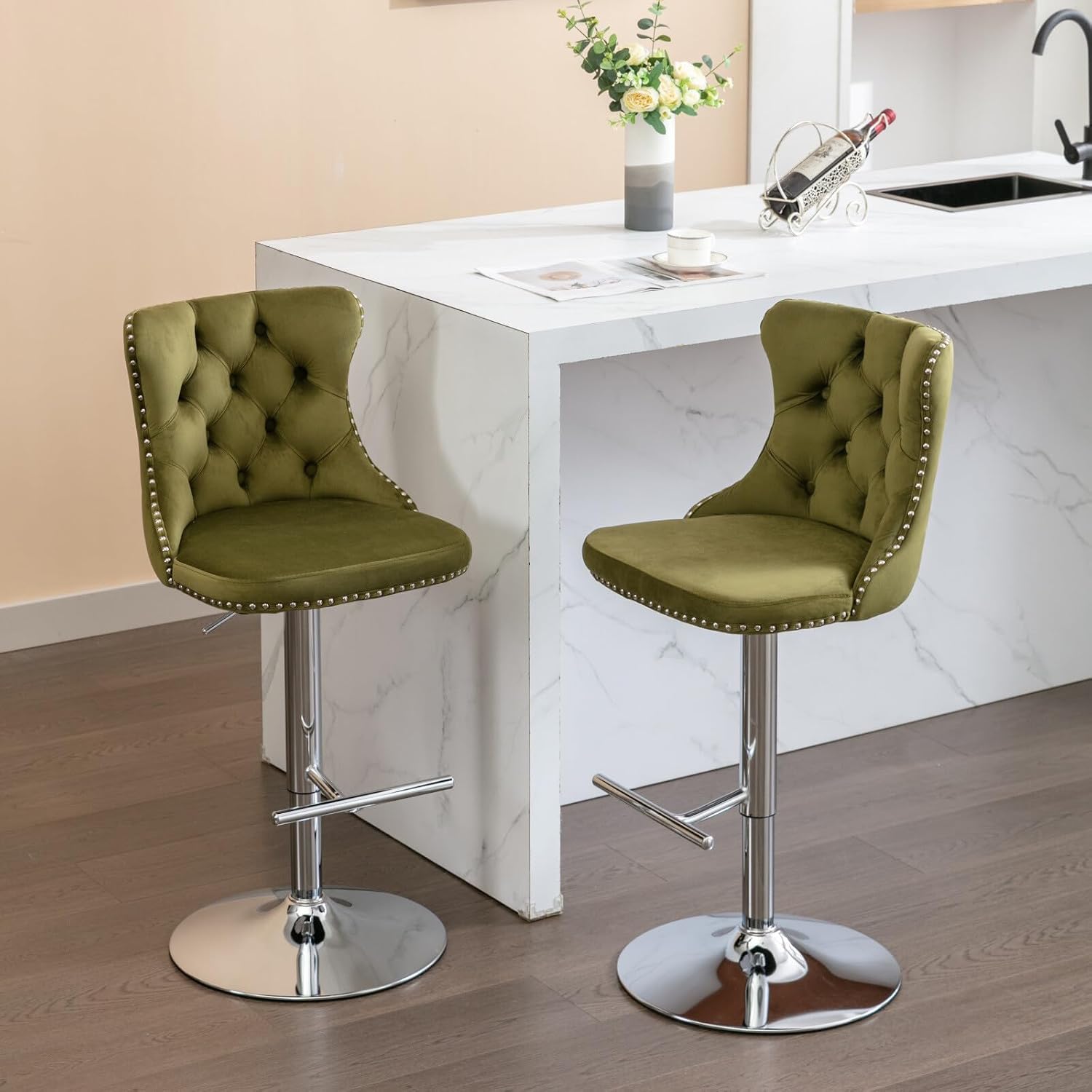 barstools Height bar Chairs Barstools Modern bar stools Simple Assembly Leather bar stools for Dorm, Recreation Game Room