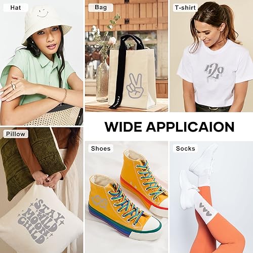 Miniatura 171 de HTVRONT - Rollo de vinilo termotransferible, 12 in x 8 ft, para diseños en camisetas, fácil de cortar y despegar, para planchar y máquinas Cricut