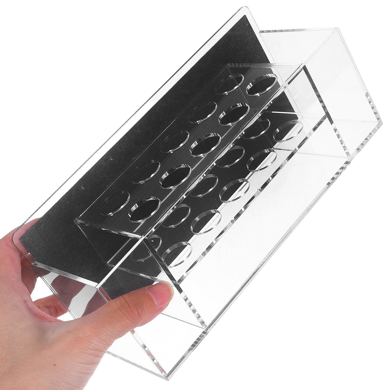 SHINEOFI 2 Pezzi Portapenne in Acrilico Trasparente Supporto Magnetico e Design a Strati per Organizzare Penne e Gessetti, per Scrivanie D'ufficio e Aule