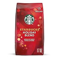 Vista 1 de Starbucks Café molido, Holiday Blend Café de tostado medio, 100% arábica, café festivo de edición limitada, 1 bolsa (17 onzas)