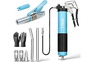 SHALL Grease Gun: 7000 PSI Heavy Duty for Grease Distribution with Professional Fittings