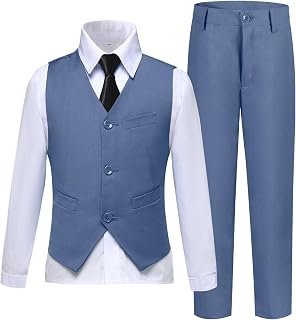 Boys Suit Kids Suits Tuxedo for Boys Toddler Vest Pants Set Ring Bearer Outfit Dress Clothes