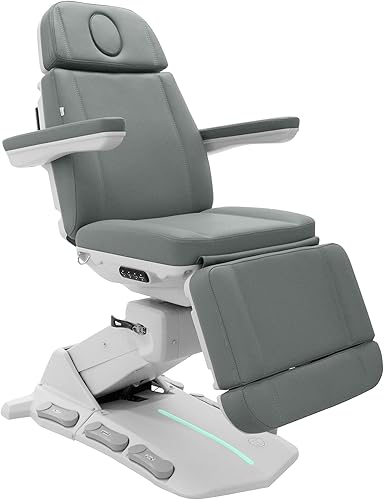SKINACT Venice Electric Medical Spa Silla/mesa de tratamiento con giratorio (gris)
