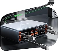 Vista 1 de Cargador USB C retráctil 8 en 1, concentrador de estación de carga rápida USB Gan de 105 W para múltiples dispositivos Apple Samsung, cargador