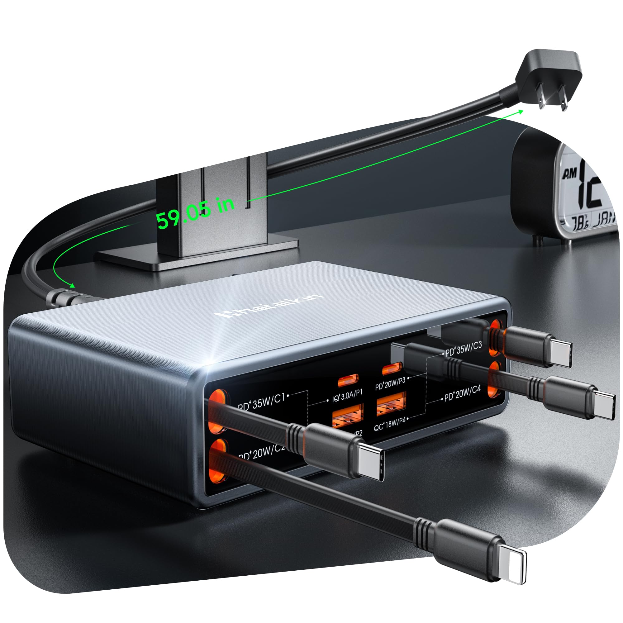 HATALKIN Retractable Charging Station