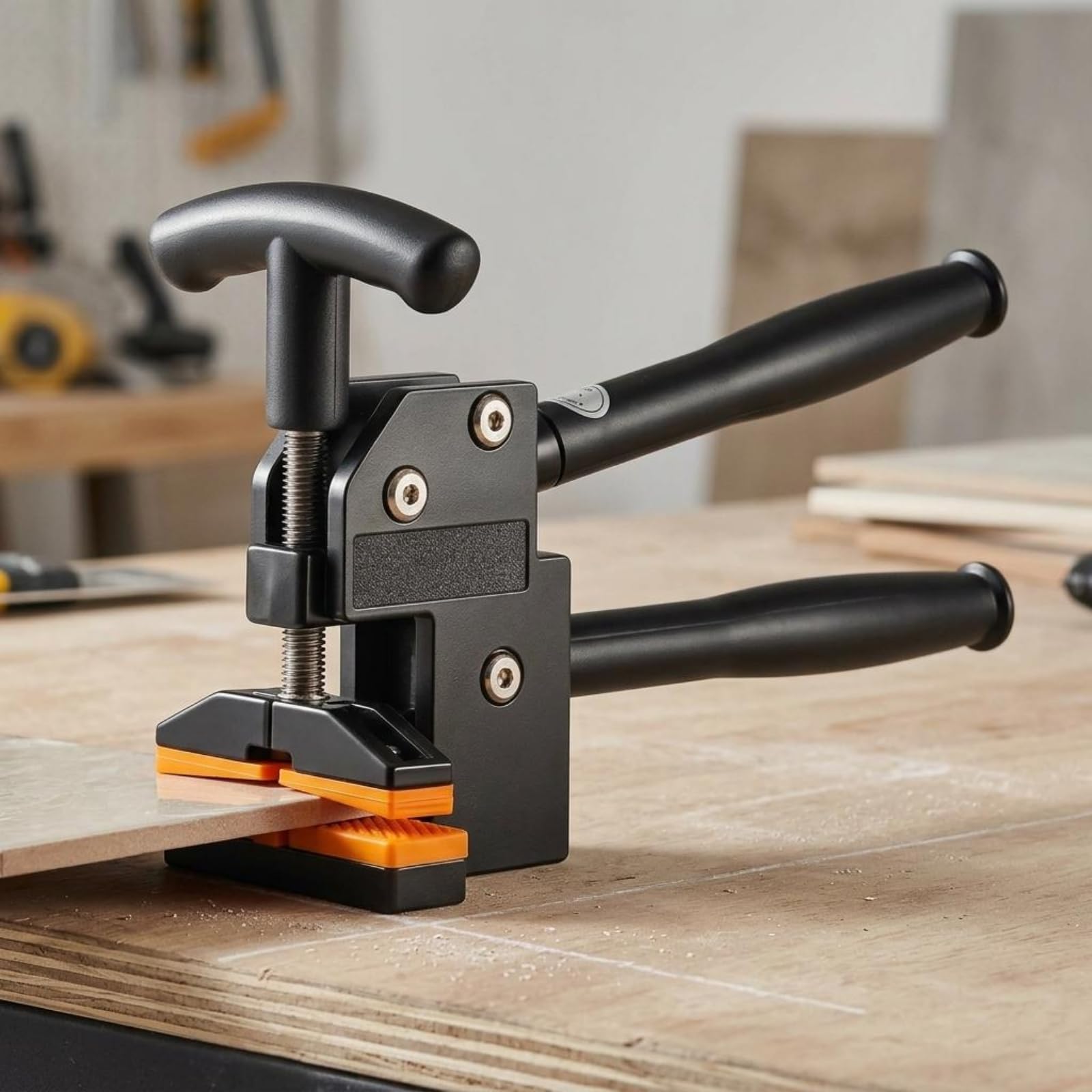 Pinza per Piastrelle Industriali per Lastre Dure Piastrelle Morsetto Taglio Manuale Meccanismo Vite con Manico Estremità di Serraggio, Arancione