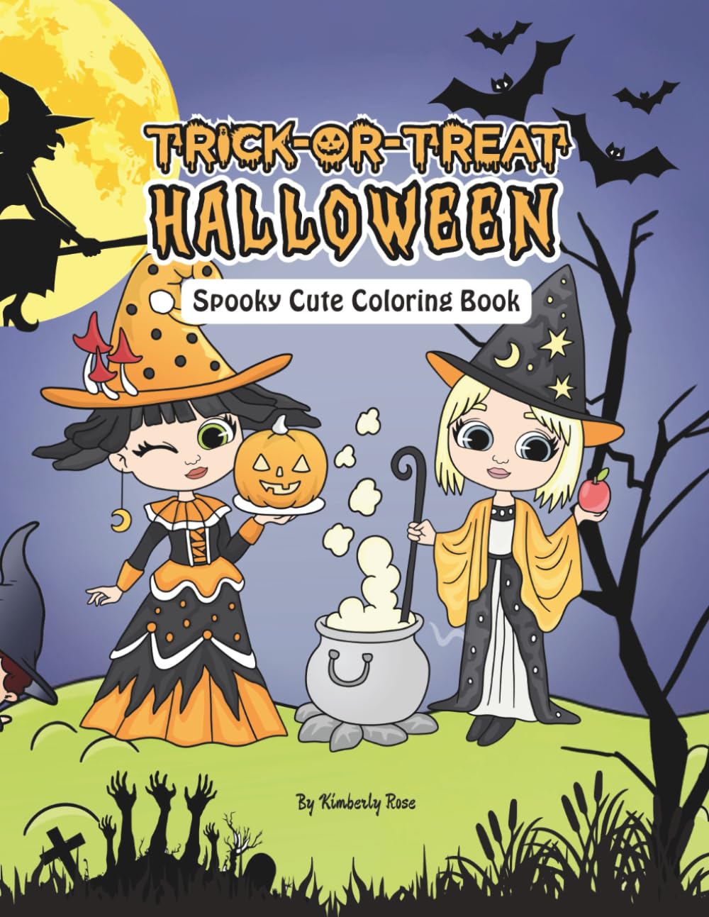 Trick or Treat Halloween: Spooky Cute Coloring book for Kids