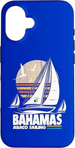 Abaco Sloop Sailing Bahamas Regatta Sailboat Bahamian Flag Case for iPhone 16