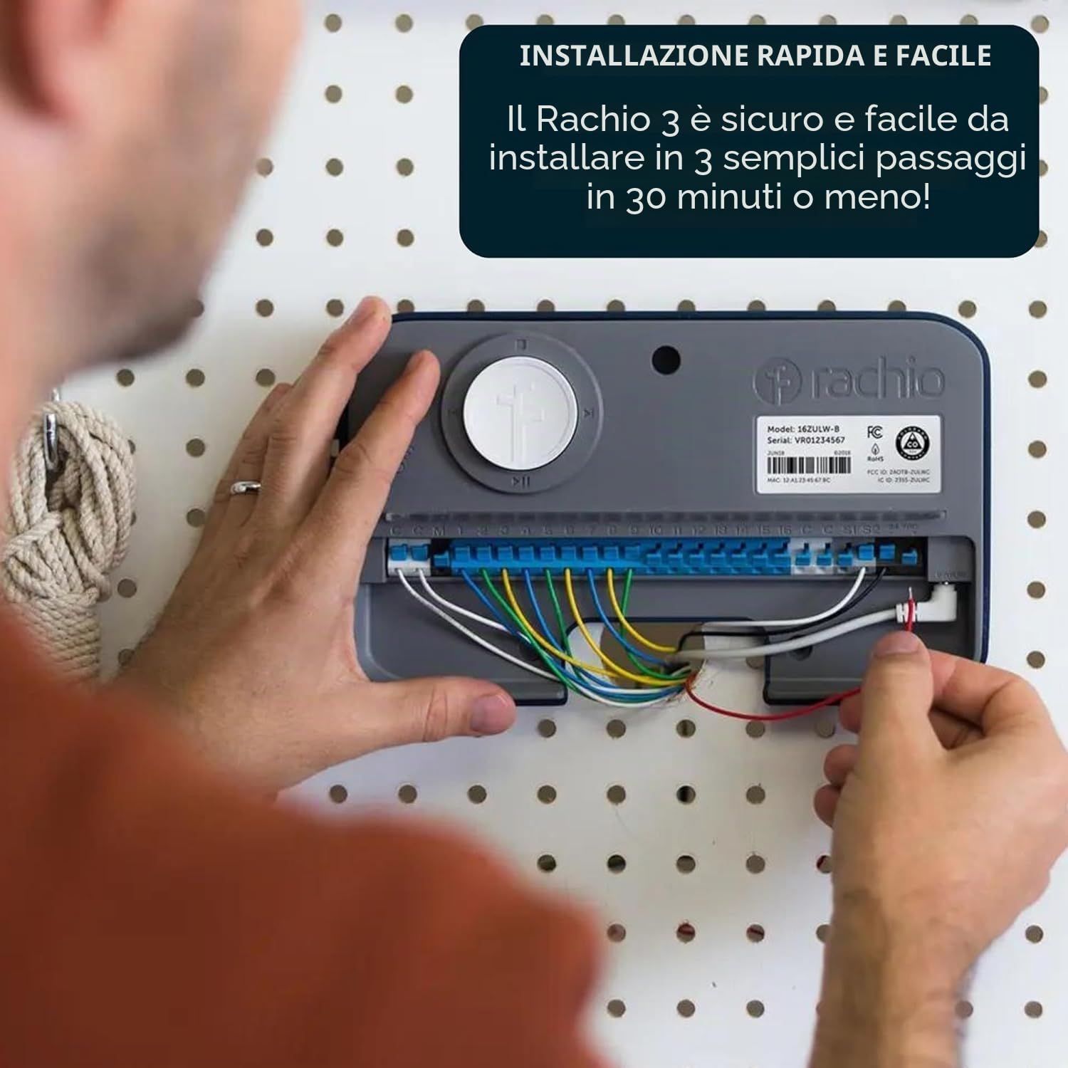 Rachio 3 controller intelligente WiFi per irrigatore, compatibile con Alexa, 16 zone