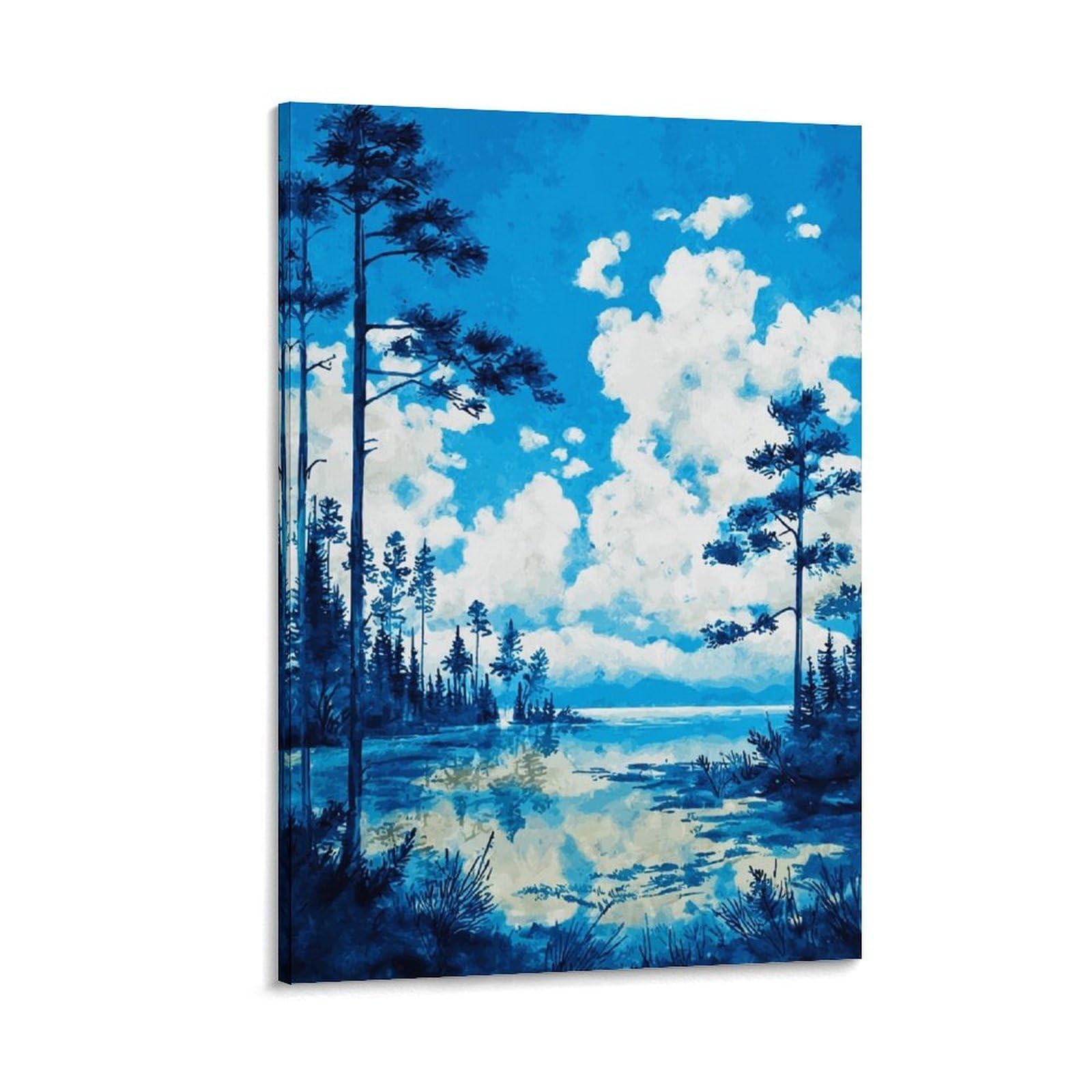 ZBBGGOZ Blue Springs State Park Posters 24x36inch(60x90cm) Vintage Watercolor Canvas Art