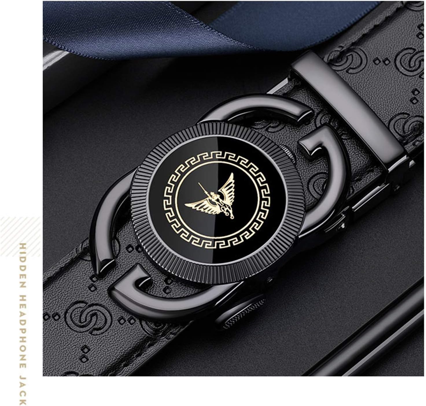 VANNANBA Leather Ratchet Belts for Men Automatic Buckle with Belt Box, Gift for Men - Image 2