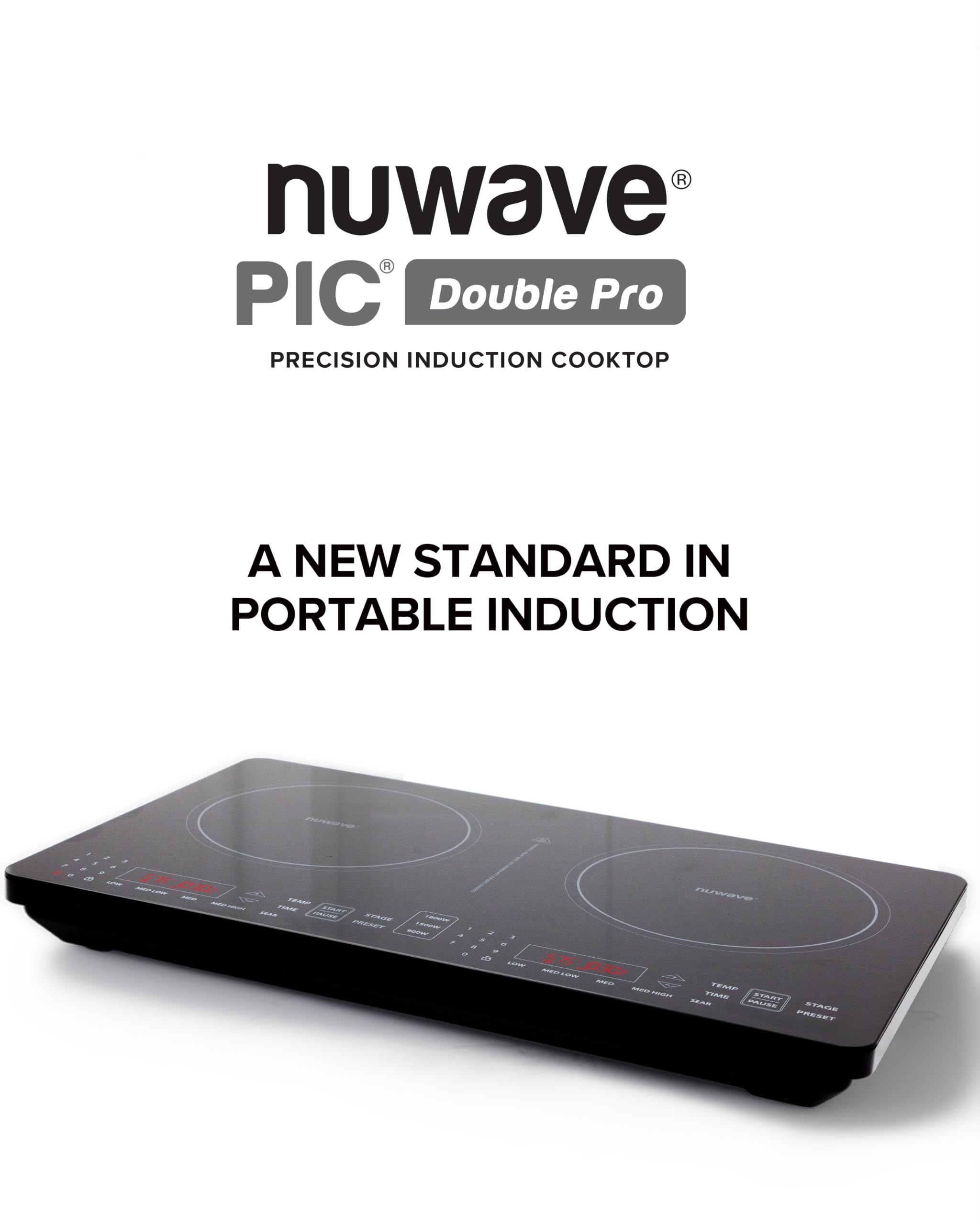 Nuwave PIC Double Portable Induction Cooktop, 900W/1500W/1800W Options view 6