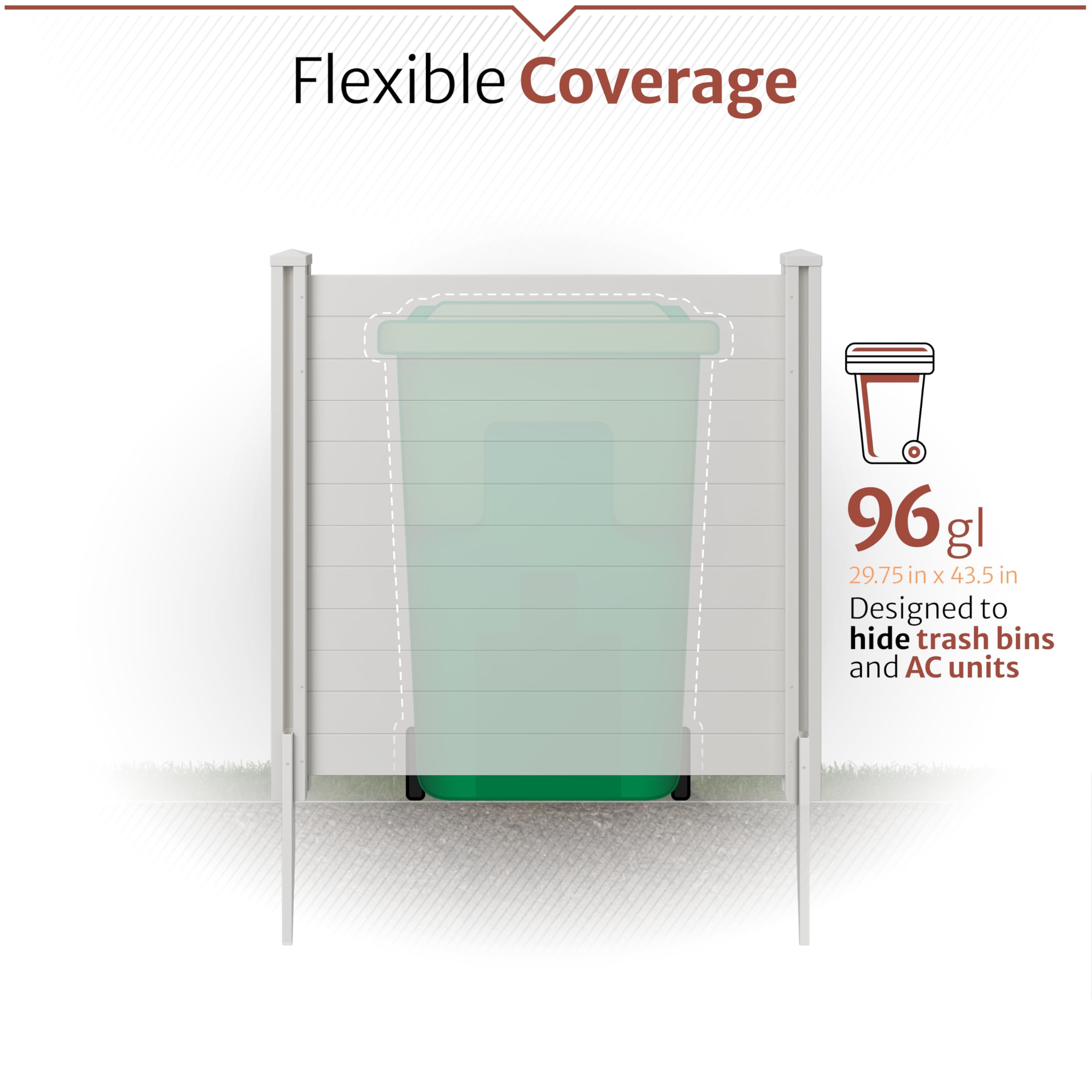 Zippity Prodotti Outdoor Premium Vinyl Privacy Screen, 121,9 cm l x 121,9 cm H (smontata), Infradito Colorati Estivi, con finte Perline, 48" W x 48" H