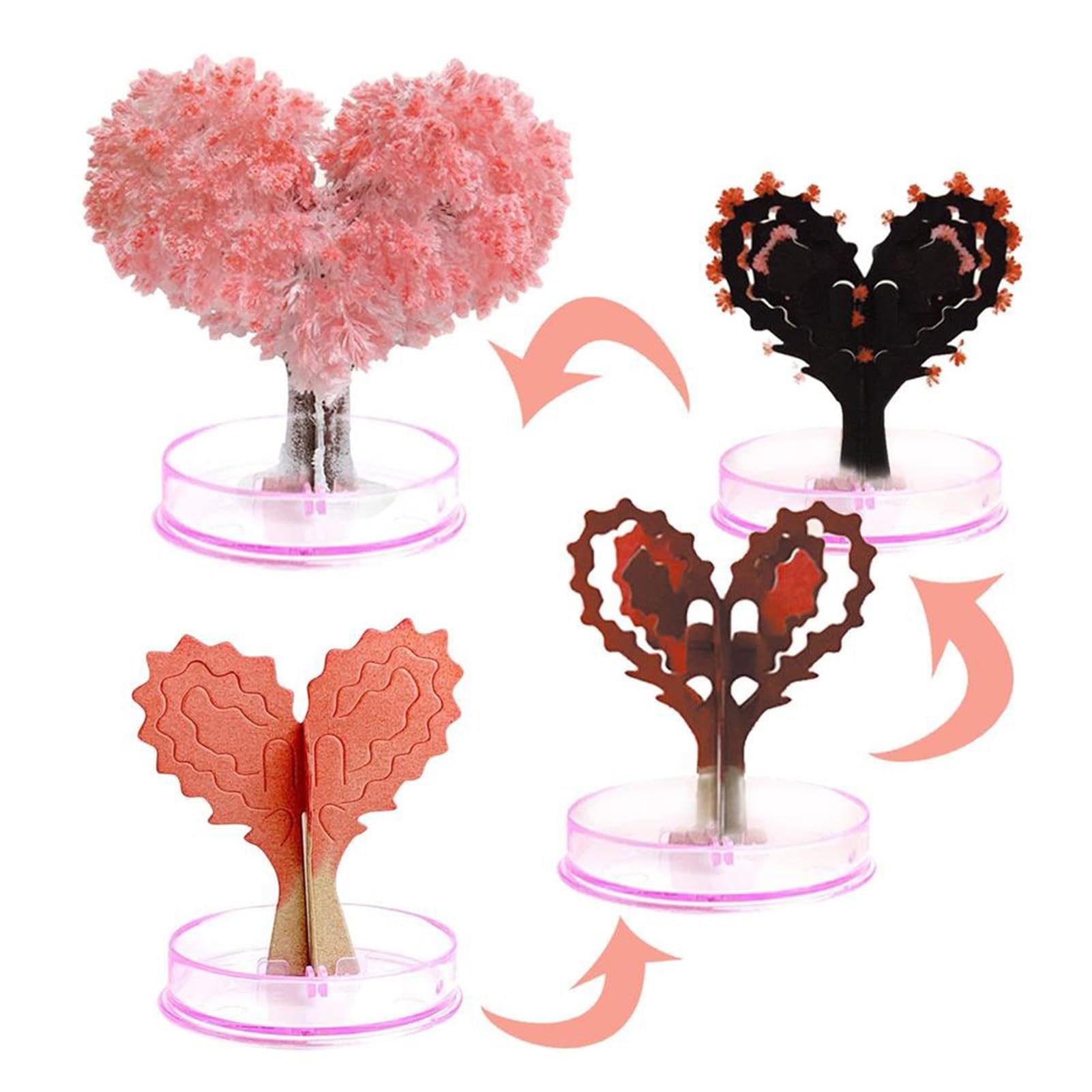 Árbol De Crecimiento Mágico En Forma De Corazón – Kit De Cristales DIY, Regalo Educativo De Ciencia Para Niños Y Adultos