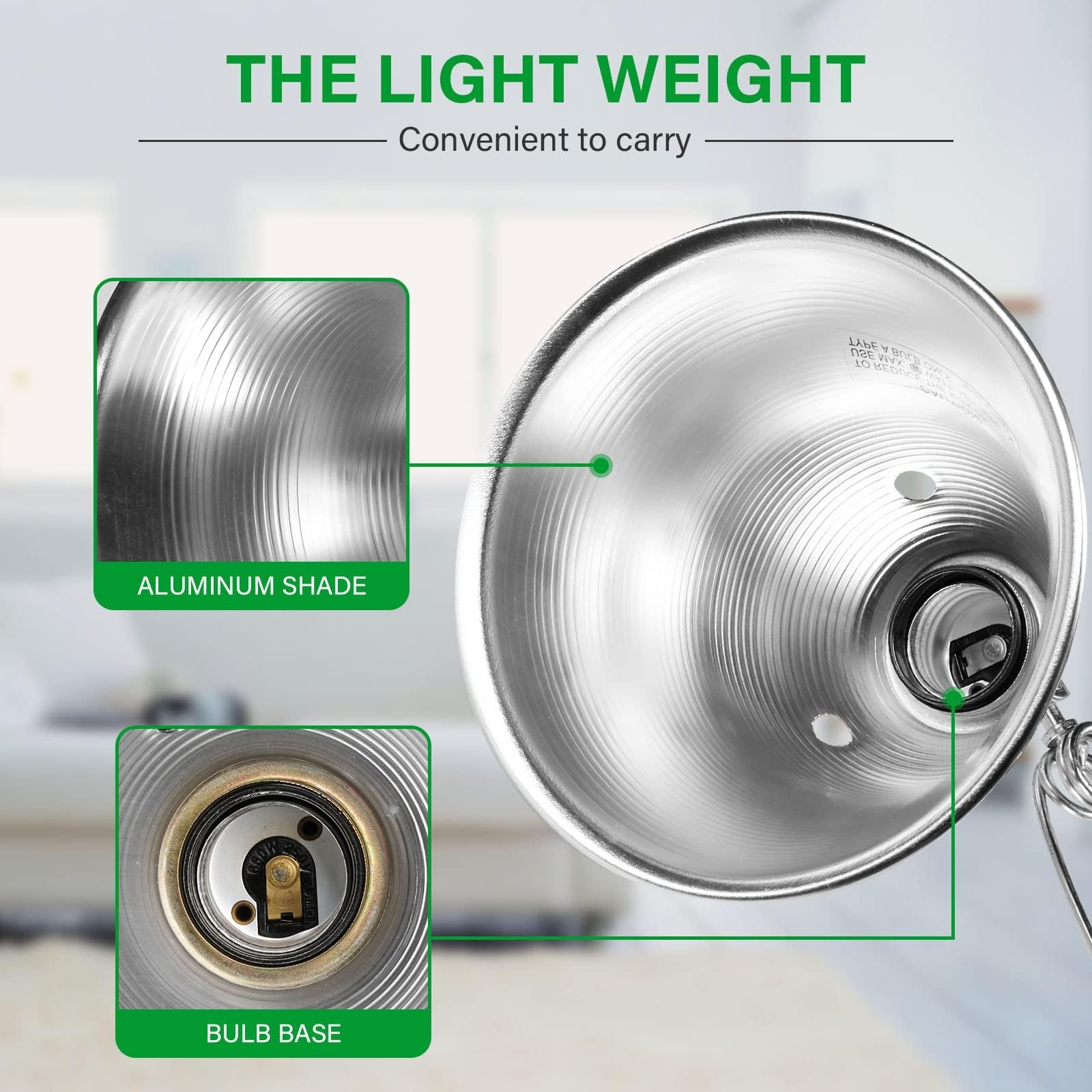 Simple Deluxe Clamp Light 2 Pack - Adjustable Work Light -2